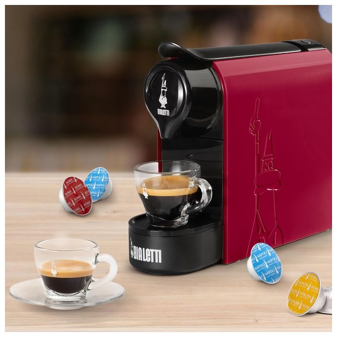 Bialetti Gioia Macchina da Caffe' Espresso per Capsule in Alluminio  Supercompatta Rosso