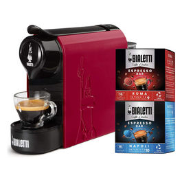 Gioia, Macchina per Espresso Automatica, 0.5 L, Nero e Rosso