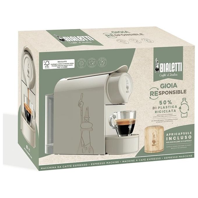 BIALETTI - Macchina Caffè Espresso per Capsule in Alluminio Incluse 32  Capsule Compatta Serbatoio 500 ml Colore Bianco - ePrice