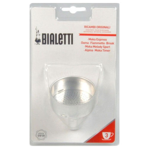 imbuto ricambio metallo argento per moka 3 tazze non per induction
