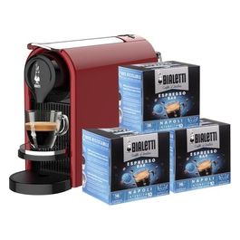Macchina Caffè Gioia Plus Rosso Include 48 Capsule