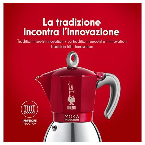 Bialetti Moka Exclusive 2 Tazze Induzione Rosso – Le Gioie