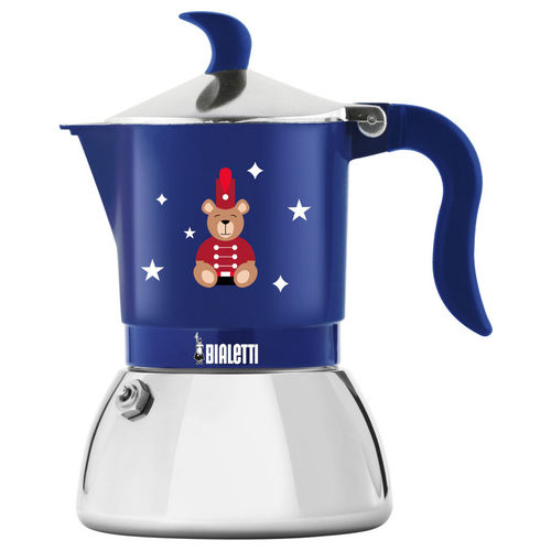0006649 Fiammetta Moka Caffettiera Induzione Alluminio 0.473 L Edizione Speciale Joyful Memories colore Blu