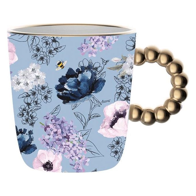 Bialetti Mug Bridgerton Modello BRID002 in Ceramica di Alta Qualita' per Caffe' e Te' dallo Stile Unico e Raffinato