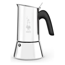New Venus Caffettiera in Acciaio Inox Adatta all'Induzione 4 Tazze Argento