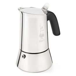 Bialetti New Venus Caffettiera in Acciaio Inox Adatta all'Induzione 6 Tazze Argento