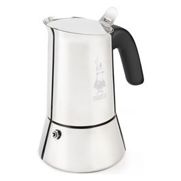 New Venus Caffettiera in Acciaio Inox Adatta all'Induzione 4 Tazze Argento