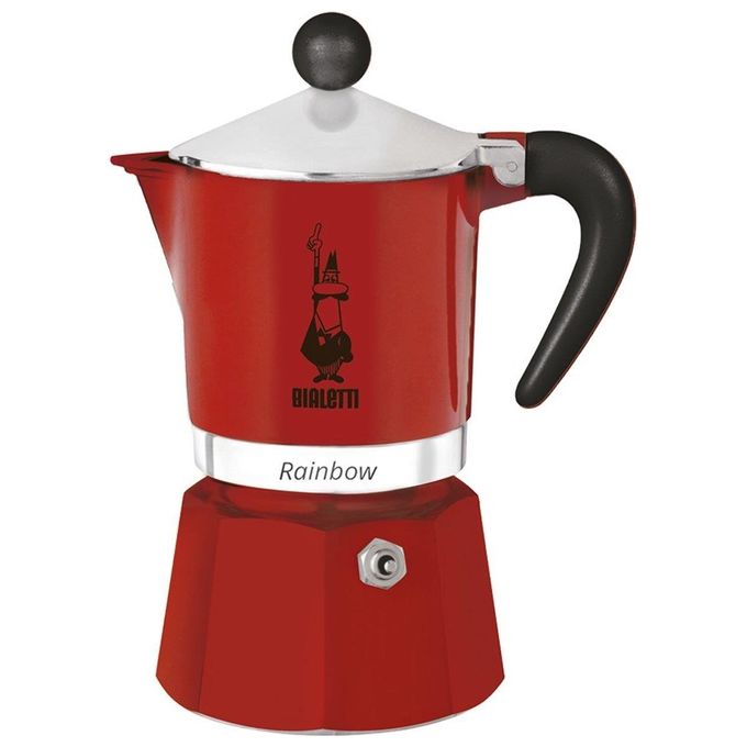 Bialetti Rainbow Moka Caffettiera 6 Tazze Rossa