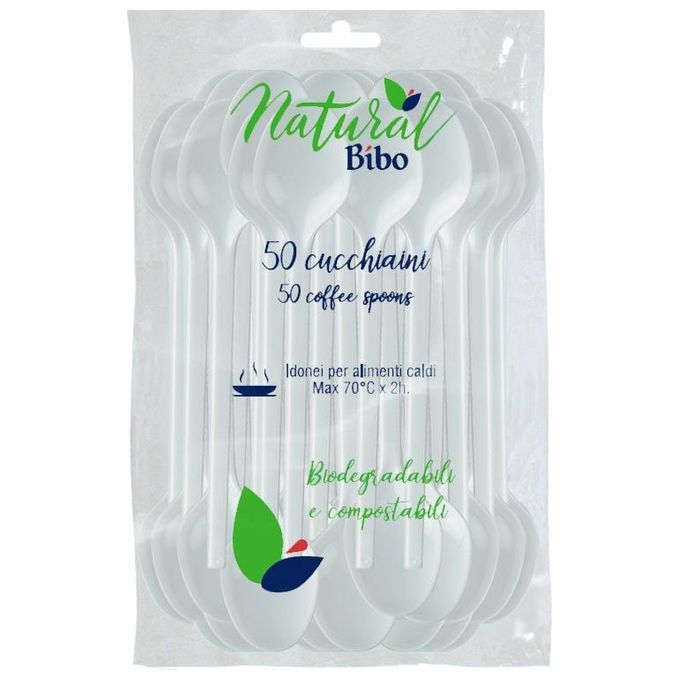 Image of Bibo Cucchiaino 50 Pezzi Bianco Natural