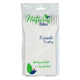 Bibo Forchetta 15 Pezzi Bianco Natural