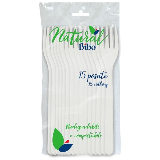Bibo Forchetta 15 Pezzi Bianco Natural