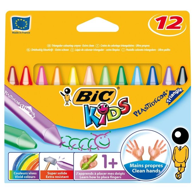 Bic Cf12 pastelli Kids Plastidecor Triangle