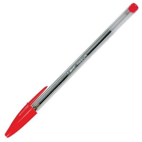 Bic Cf50 penne Sfera Cristal Punta media Rosso