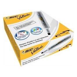 Bic Confezione 12 Marker Velleda 1791 Nero