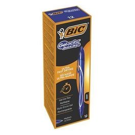 Bic Confezione 12 Penne Gel-Ocity Quick Blu