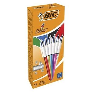 Bic Confezione 12 Penne 4 Colour Shine