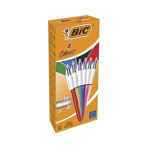 Bic Confezione 12 Penne 4 Colour Shine