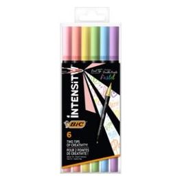 Bic Confezione 6 Pennar Dual Tip-Pennell Pastel