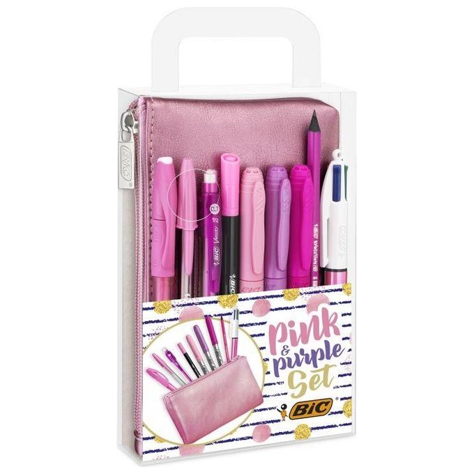 Bic Pink Set Astuccio con Penne