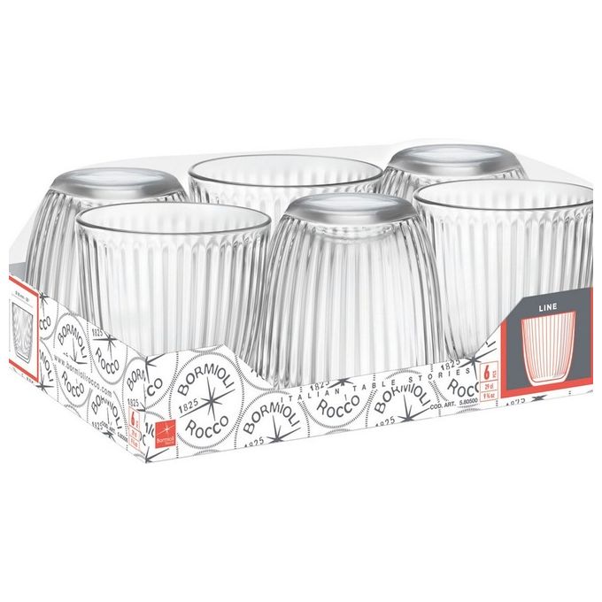 Bormioli 6 Bicchieri da acqua line
