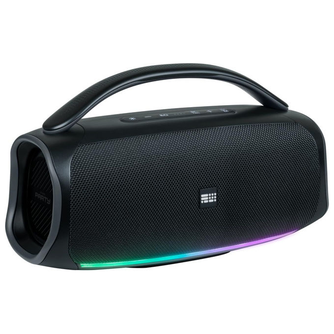 Big Ben Altoparlante Wireless Luminoso 100W Bluetooth USB Micro-SD Batteria 6000mAh