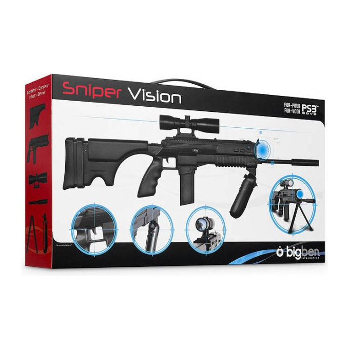 Bigben Interactive PS3MSNIPERGUN Fucile Sniper Vision Nero Accessorio PlayStation 3