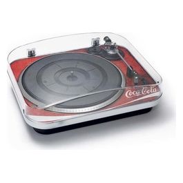 Bigben Interactive Giradischi Coca-Cola con Uscita USB Rosso