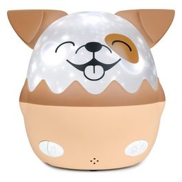 Bigben Kids Brown Dog Shape Night Light With 360º Projection With Wireless Music Nlpkidsdog