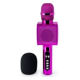 Bigben Party All-in-one Microphone Portable Karaoke With Lights Effects Pink Partybtmic2pk