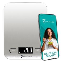 BILANCIA DA CUCINA DIGITALE SMART 5KG CON APP TM-KT630LB ACCIAIO