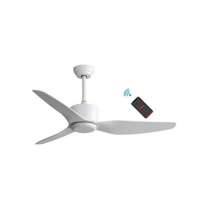 Bimar Ventilatore a Soffitto Wi-Fi di 132cm in Bianco per Comfort e Freschezza in Ambienti Interni