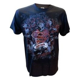 Bioworld T-Shirt Superman Dark Logo Nero Taglia S