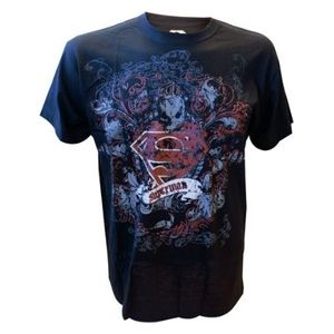 Bioworld T-Shirt Superman Dark Logo Nero Taglia S