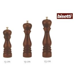 Bisetti Macinapepe Legno Faggio Tinta Noce 19cm