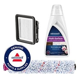 Bissell CrossWave Kit Value-Pack 2 x 1 Litro Formula Detergente Pavimenti Spazzola Rotante Multisuperficie e 1 Filtro