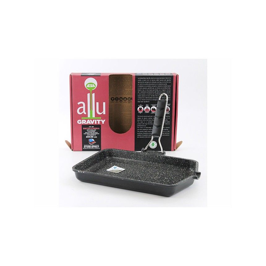 ILSA Allu Gravity Bistecchiera Alluminio Colato Induzione Antiaderente cm  25x36