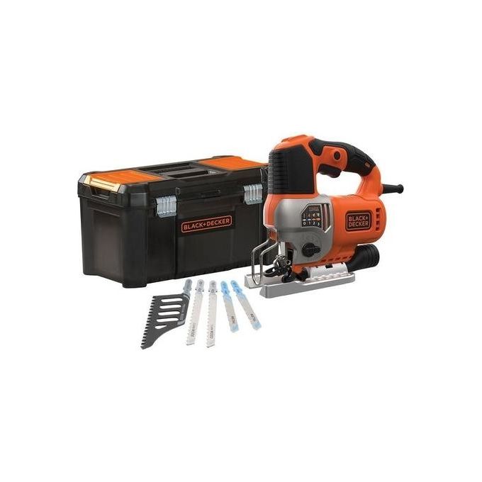 Black+Decker BES610KA5 Seghetto Alternativo con Valigetta e 5 Lame