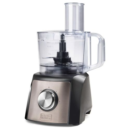 Black & Decker BXFPA1200E Robot da Cucina Multifunzione 1200W Ciotola 1,5 L Acciaio Inox colore Nero