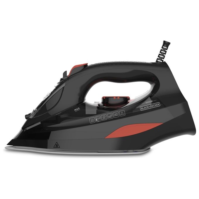 Image of nero+Decker BXIR3000E Ferro da Stiro a Vapore 3000W Vapore Continuo 45 G-Min Nero-Rosso