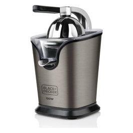 Black+Decker BXCJ100E Spremiagrumi Potenza 100 W Sistema Antigoccia Acciaio Inox/Nero