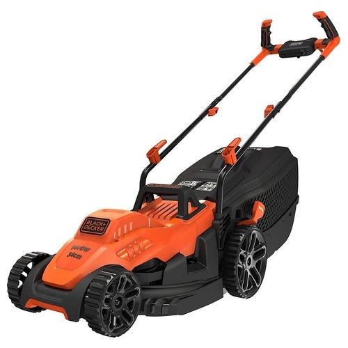 Black+Decker Tosaerba Elettrico 1400W Lama 34cm con Telaio Polypropilene e Impugnatura Bike