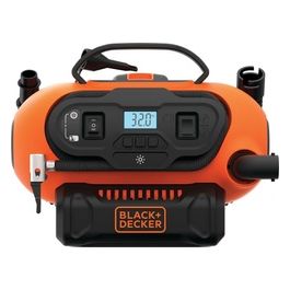 Black & decker Compressore Portatile 11 bar Doppia Alimentazione 230/12 v con Accessori Gonfiaggio