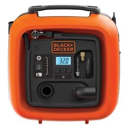 Black+Decker Compressore Portatile 12v 11 bar max con Display Digitale e Accessori Gonfiaggio