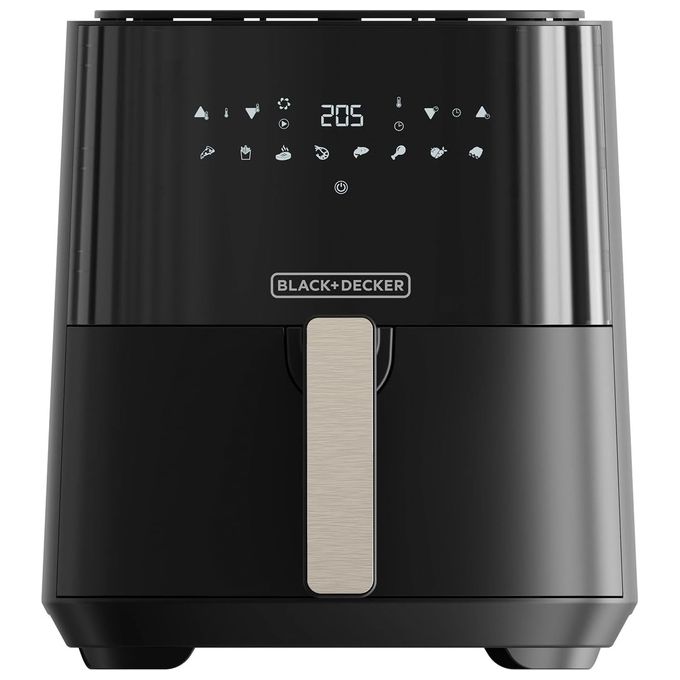 Black+Decker Friggitrice ad aria 5 Litri 1450 W Display digitale Temperatura fino a 200C Timer fino a 90 minuti