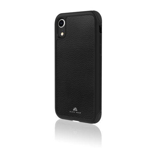 Black Rock Robust Cover Real Leather per iPhone XR Nero