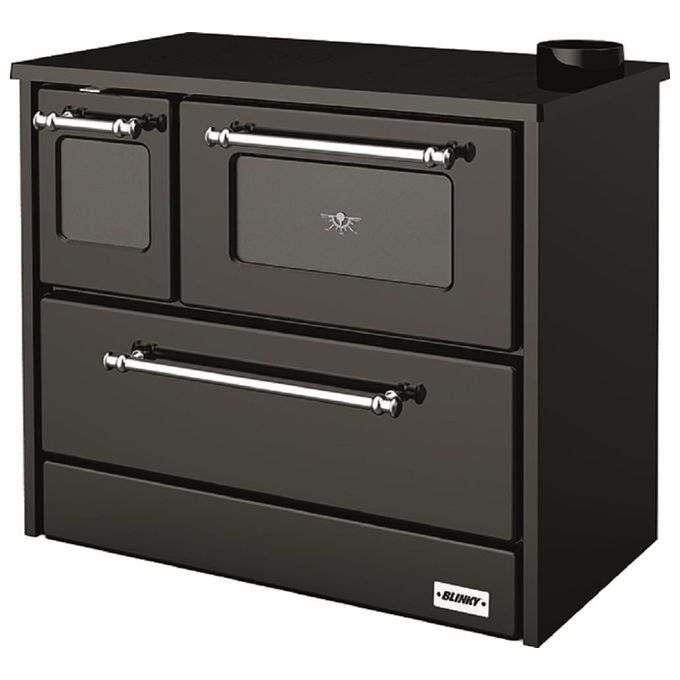 Blinky Cucina a Legna con Forno Giusy Porta Vetro Antracite