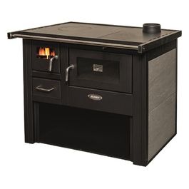 Cucina a Legna con Forno Patty Porta Vetro Tortora