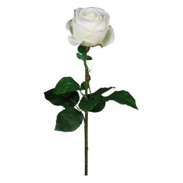Bocciolo di Rosa in Plastica 70 cm Bianco
