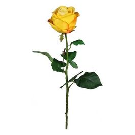 Bocciolo di Rosa in Plastica 70 cm Giallo