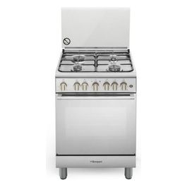 BO613MR/N Cucina in Acciaio 60x60cm con Piano a Gas Forno Gas Acciaio Inox